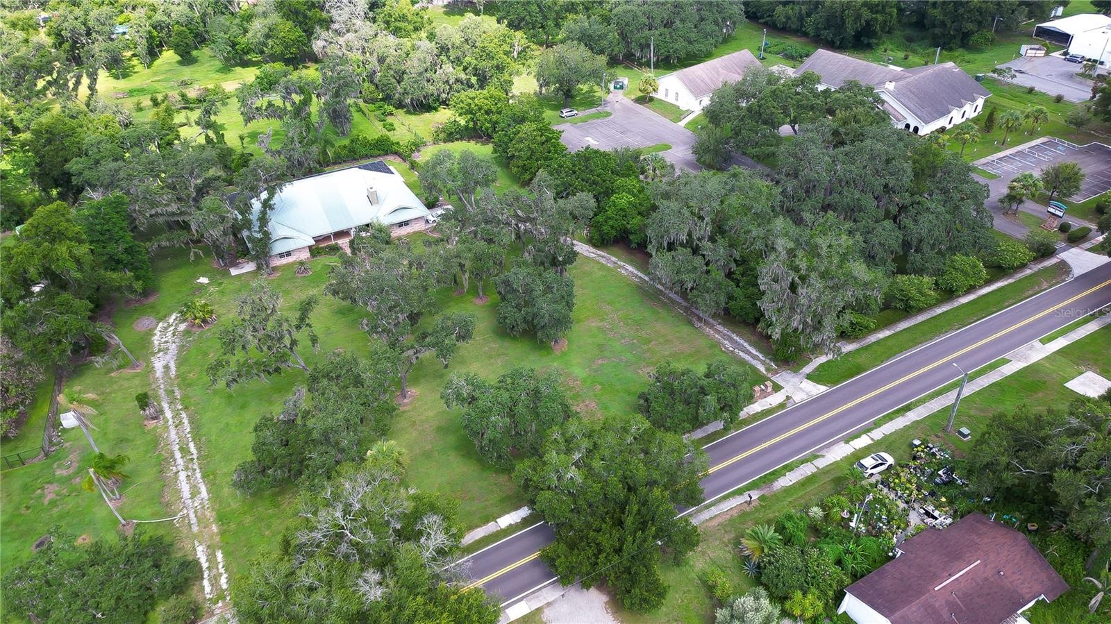 Expansive acreage showcasing the full property.