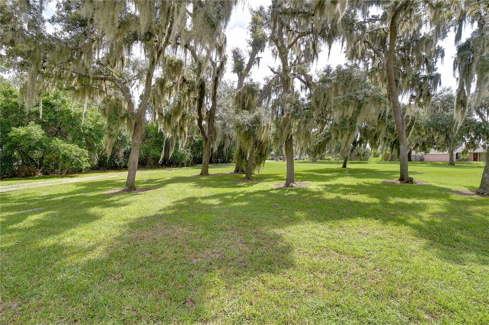 Private outdoor oasis surrounded by acreage.