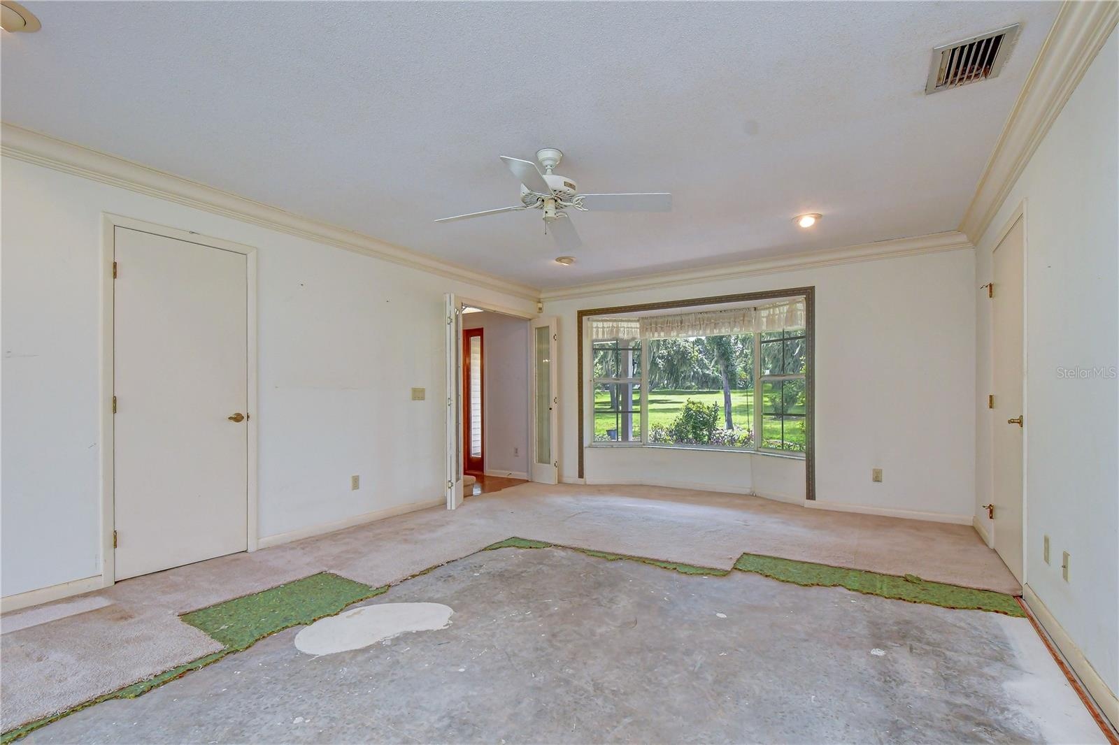 Separate entrance from the garage.