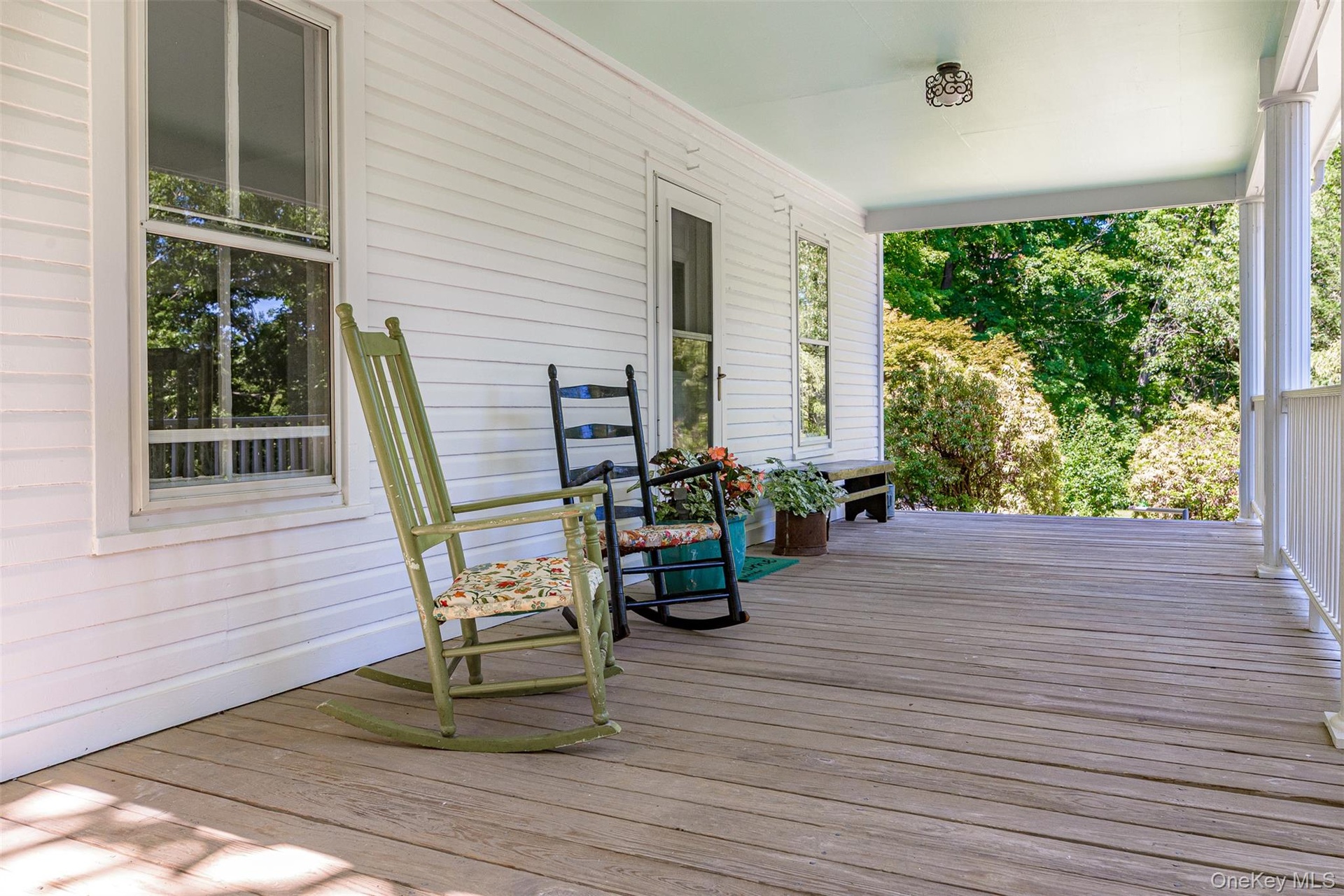 Rocking chair porch; sit, talk and take in the view