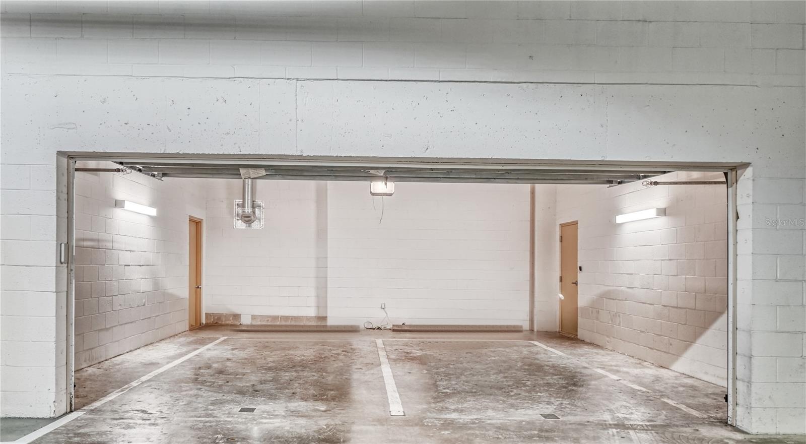 2 deeded two-car garages located in garage on upper level