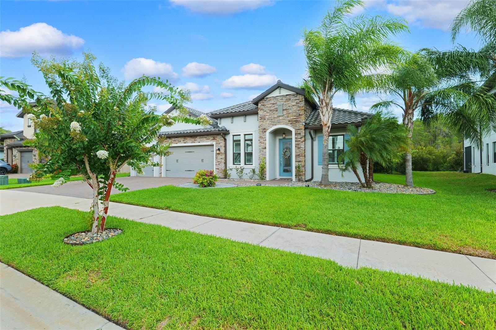 Well maintained greenery and yard.