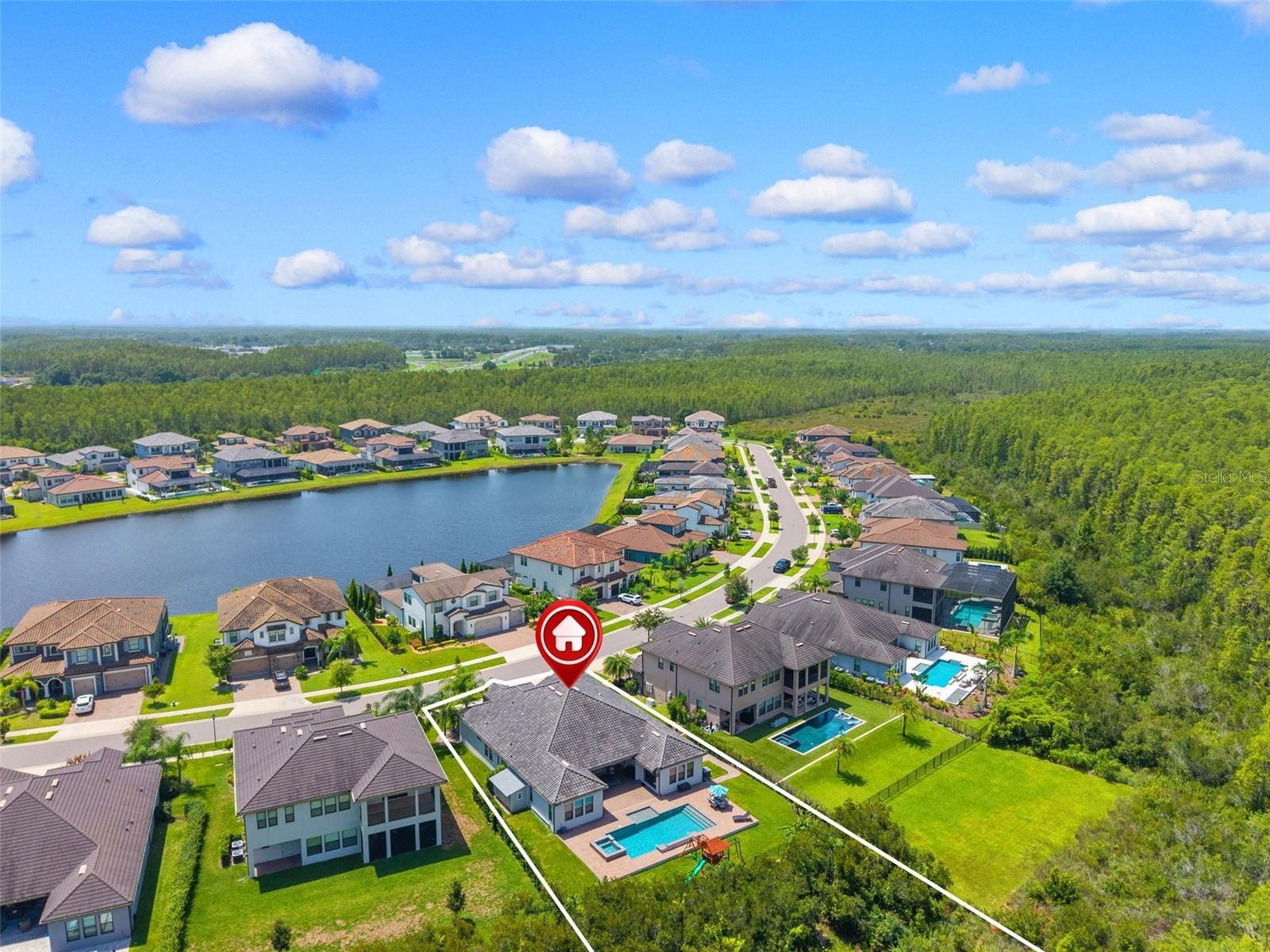 Large .39 acre lot with no rear neighbors thanks to the preserve.