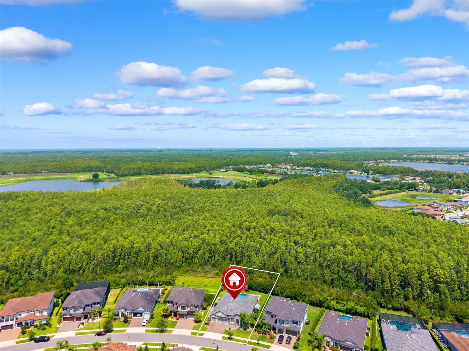 Large .39 acre lot with no rear neighbors thanks to the preserve.