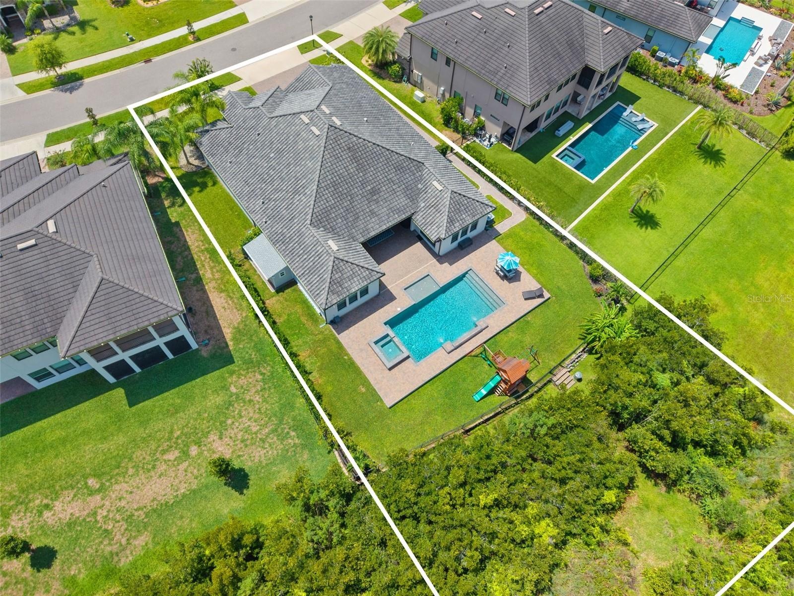 Large .39 acre lot with no rear neighbors thanks to the preserve.