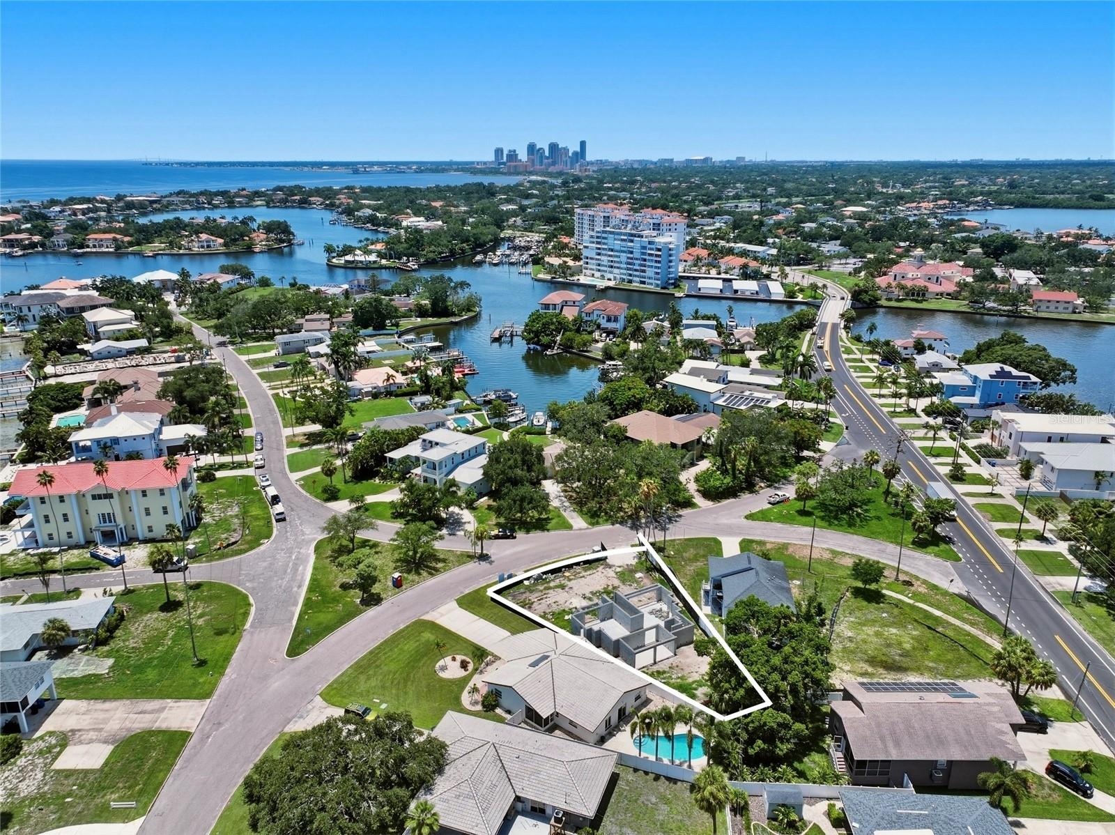A quick golf cart ride to downtown St Pete, with water views along the way
