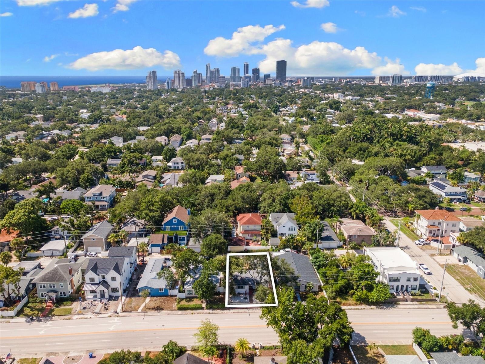 Aerial View Facing South and Downtown St. Pete