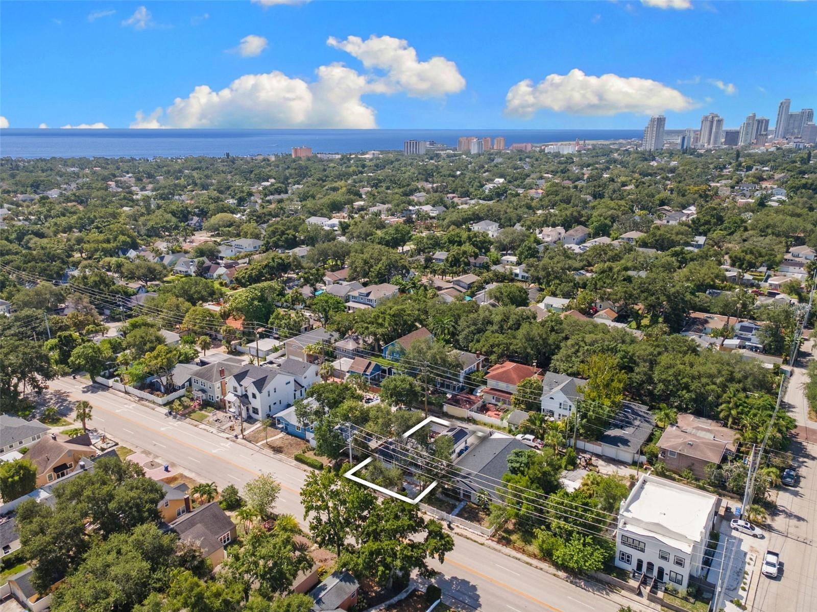 Aerial View Showing Tampa Bay