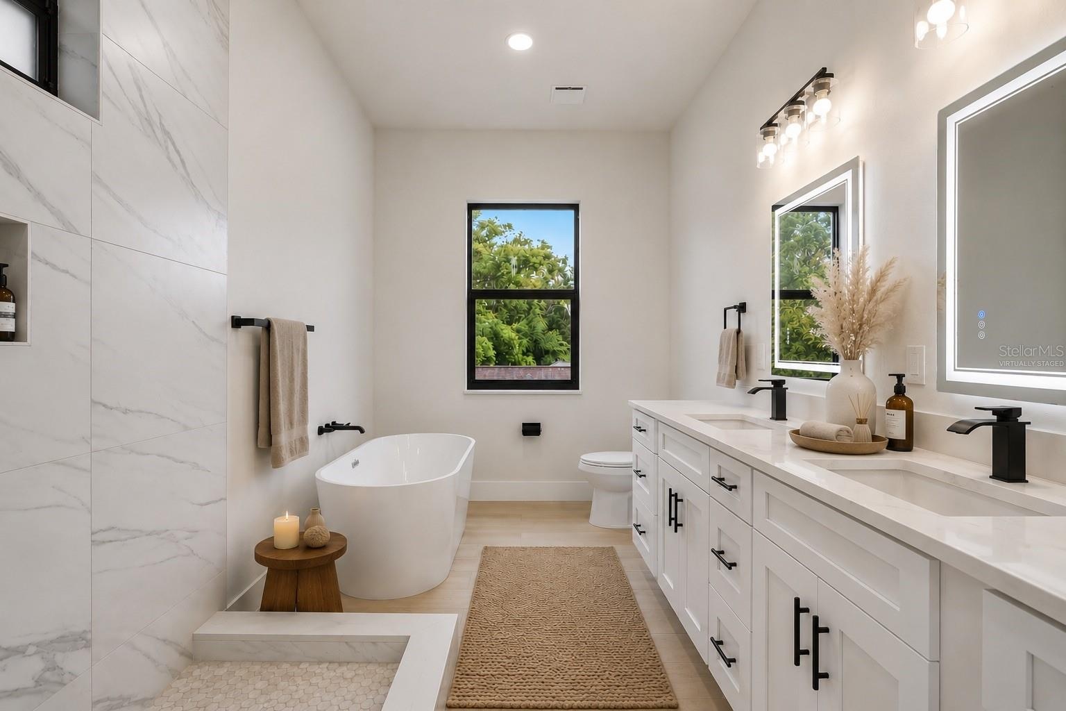 Primary Bathroom Virtually Staged