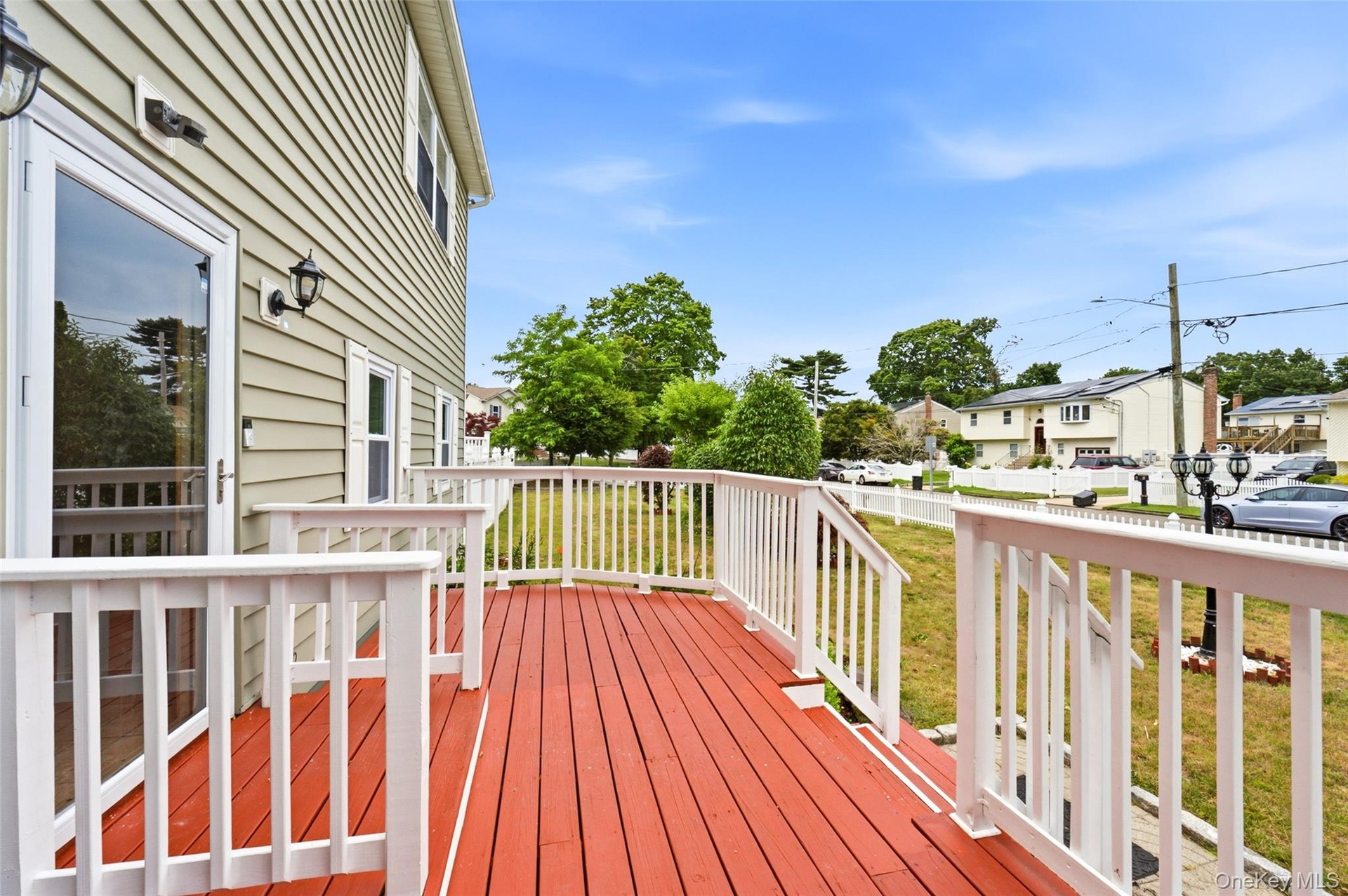 Front porch freshly painted