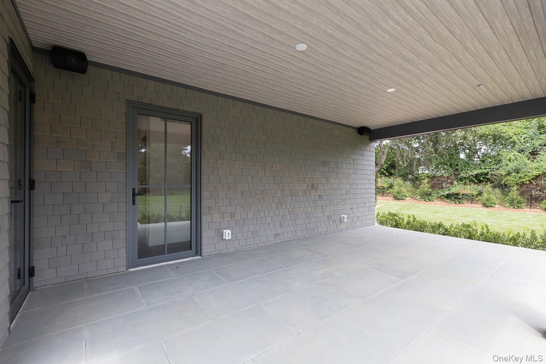 Blue stone covered back porch