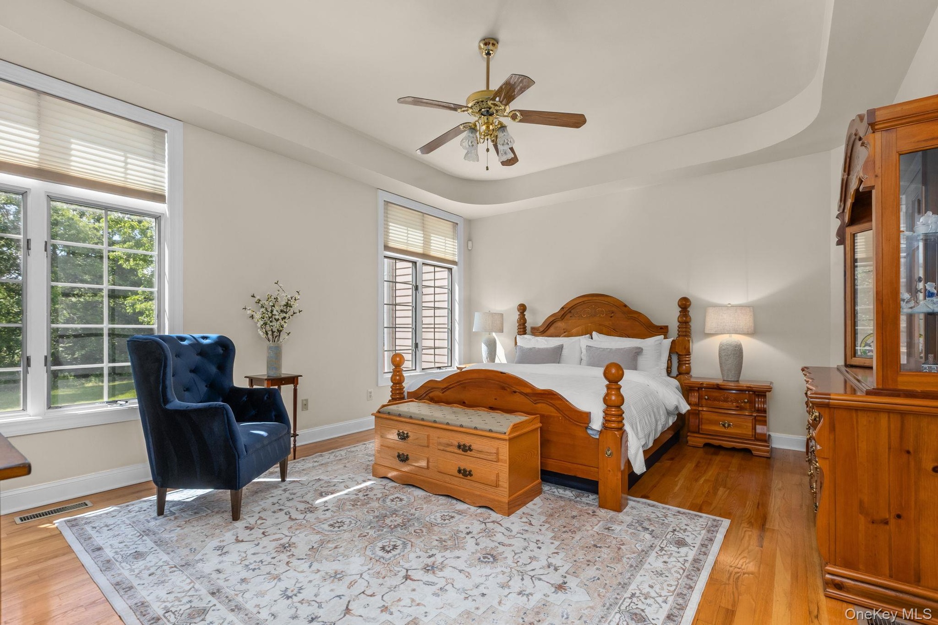 Enjoy the convenience of a first-floor primary suite, thoughtfully designed as a private retreat.