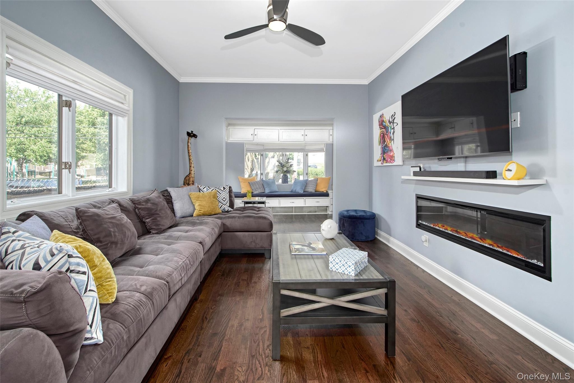 Living room adjacent to sitting room