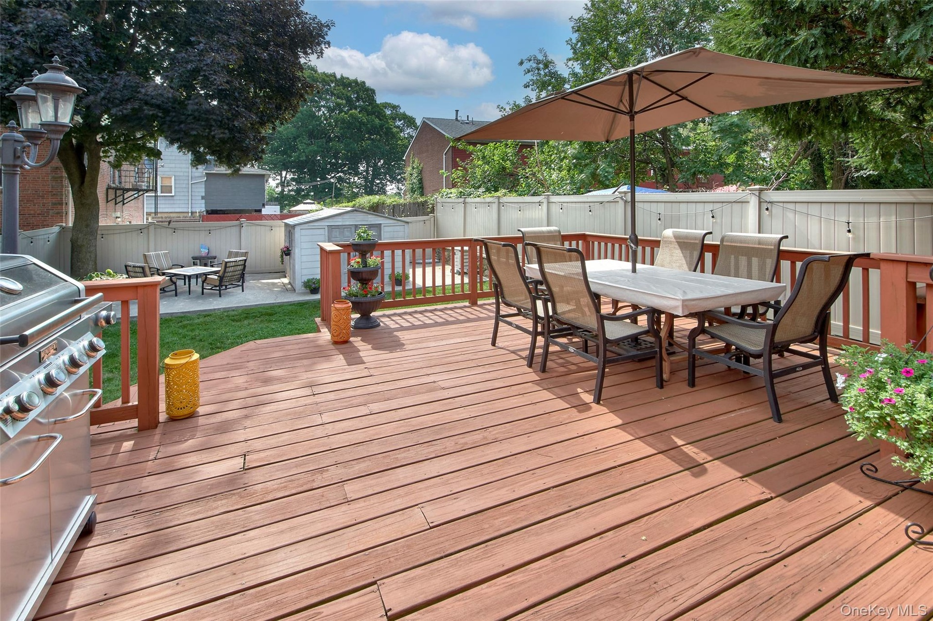 Large deck and patio