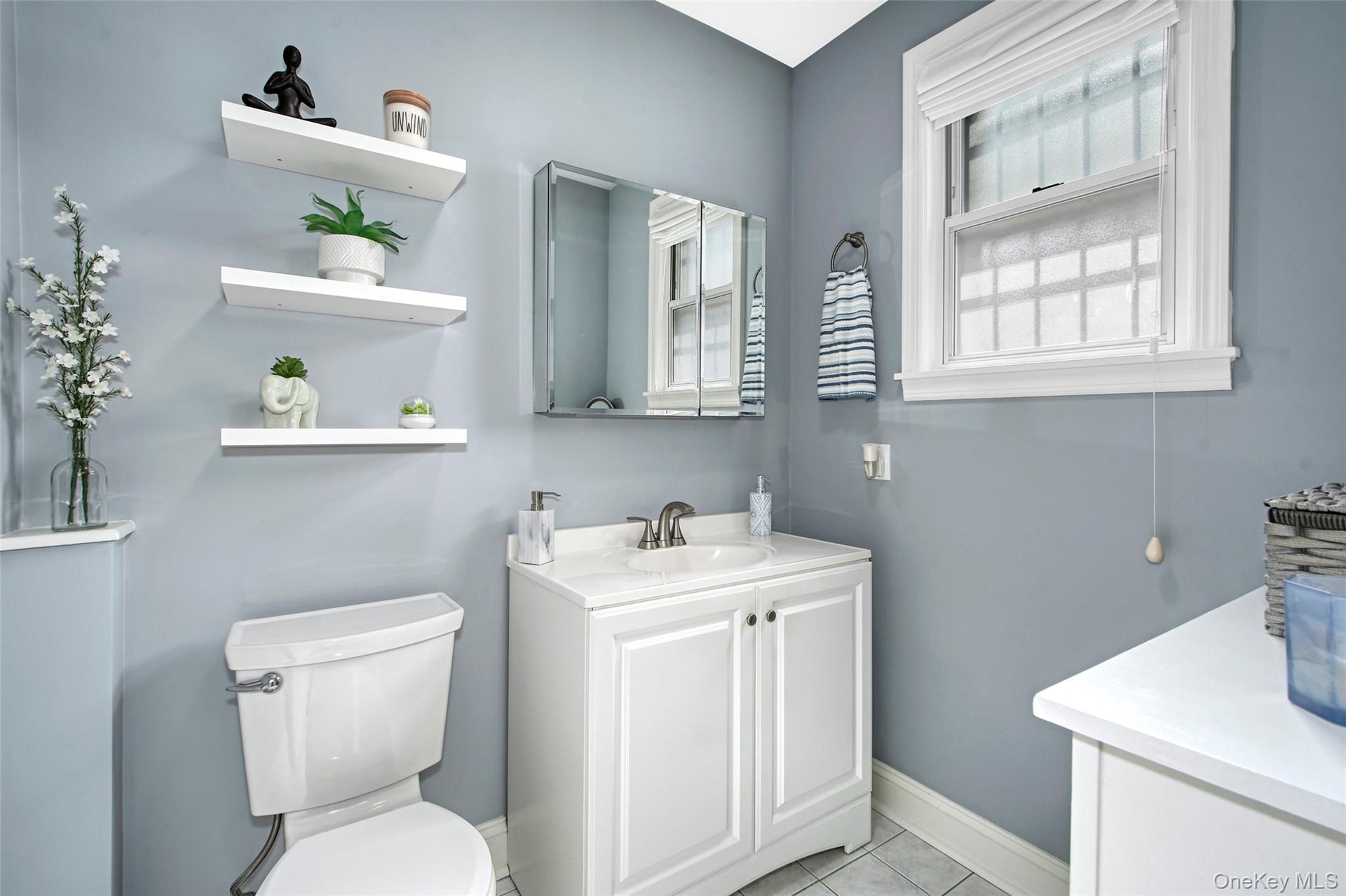 Large powder room
