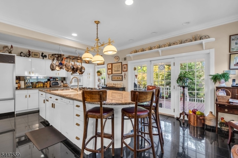 French doors open to deck