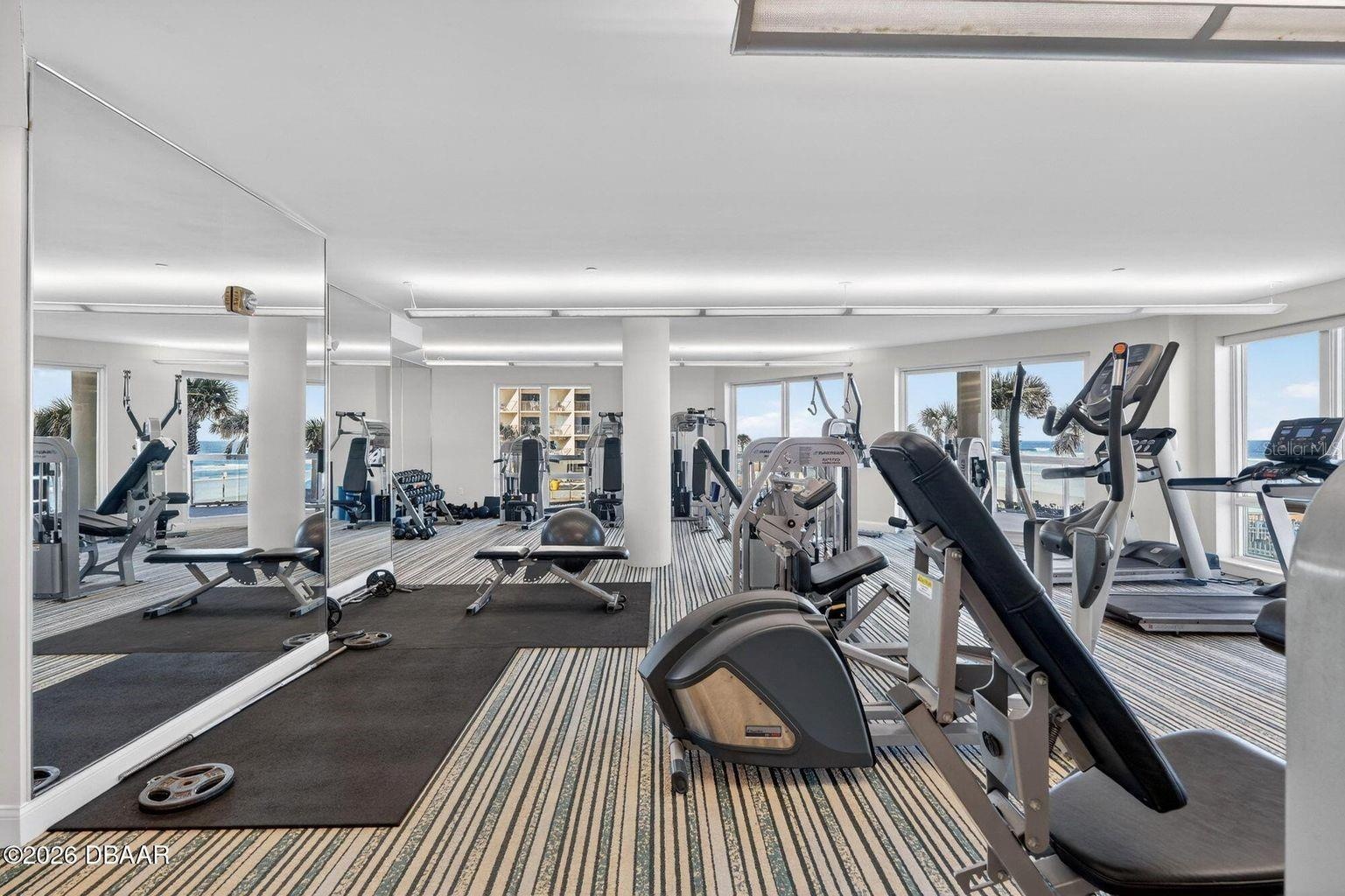 Oceanfront Fitness area