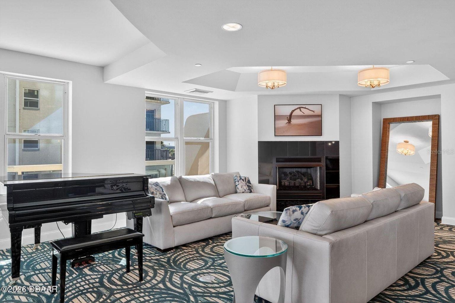 Piano corner in Community Room