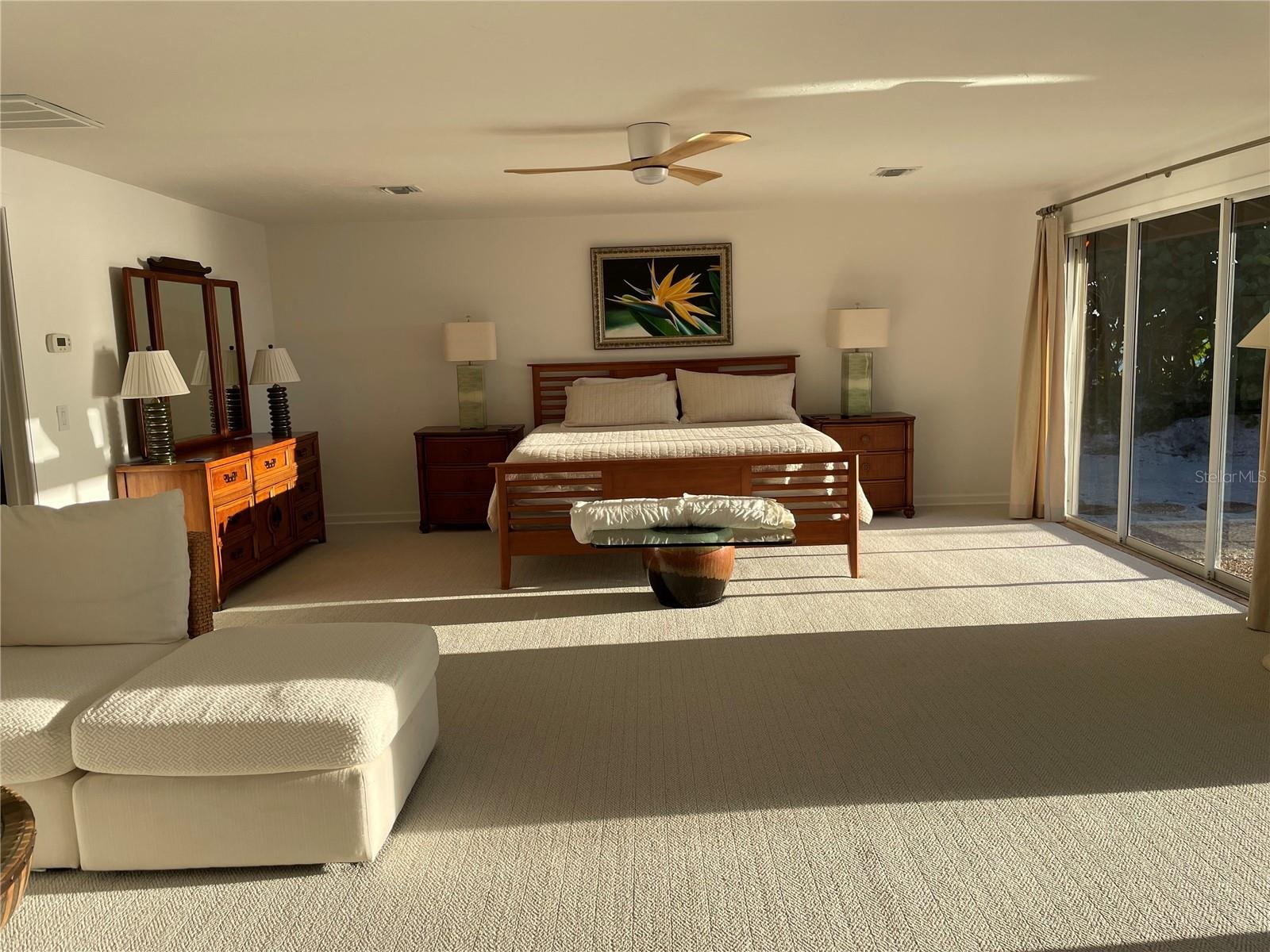Spacious King primary ensuite has 2 bathrooms.