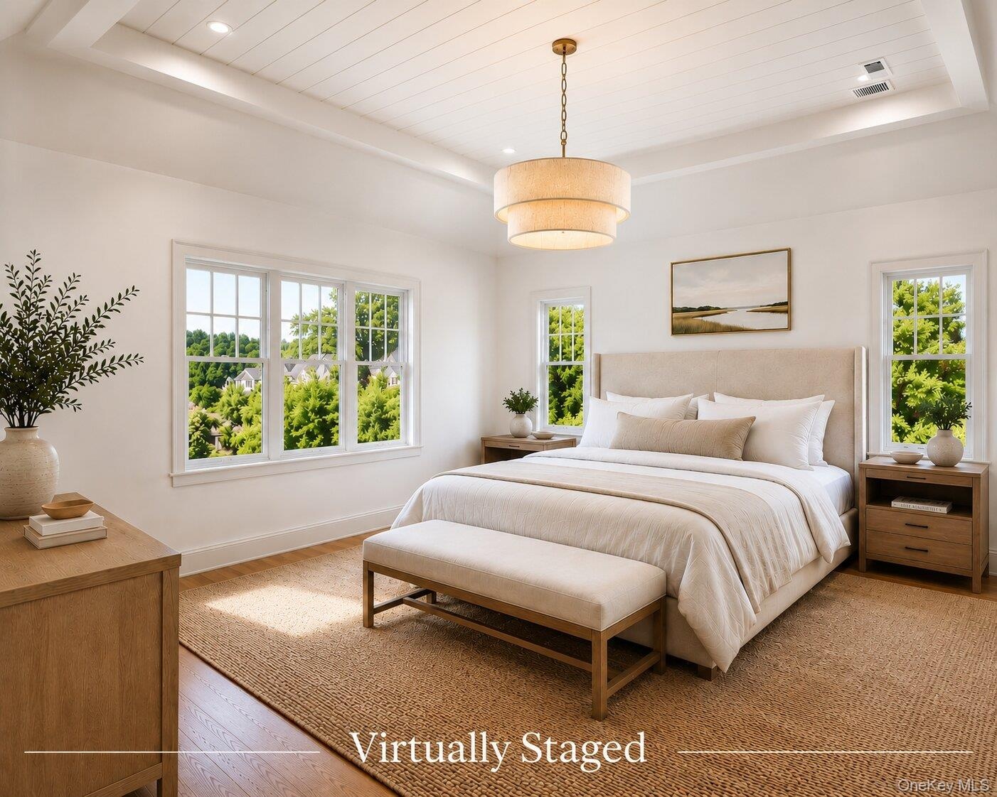 Virtually Staged Primary Suite