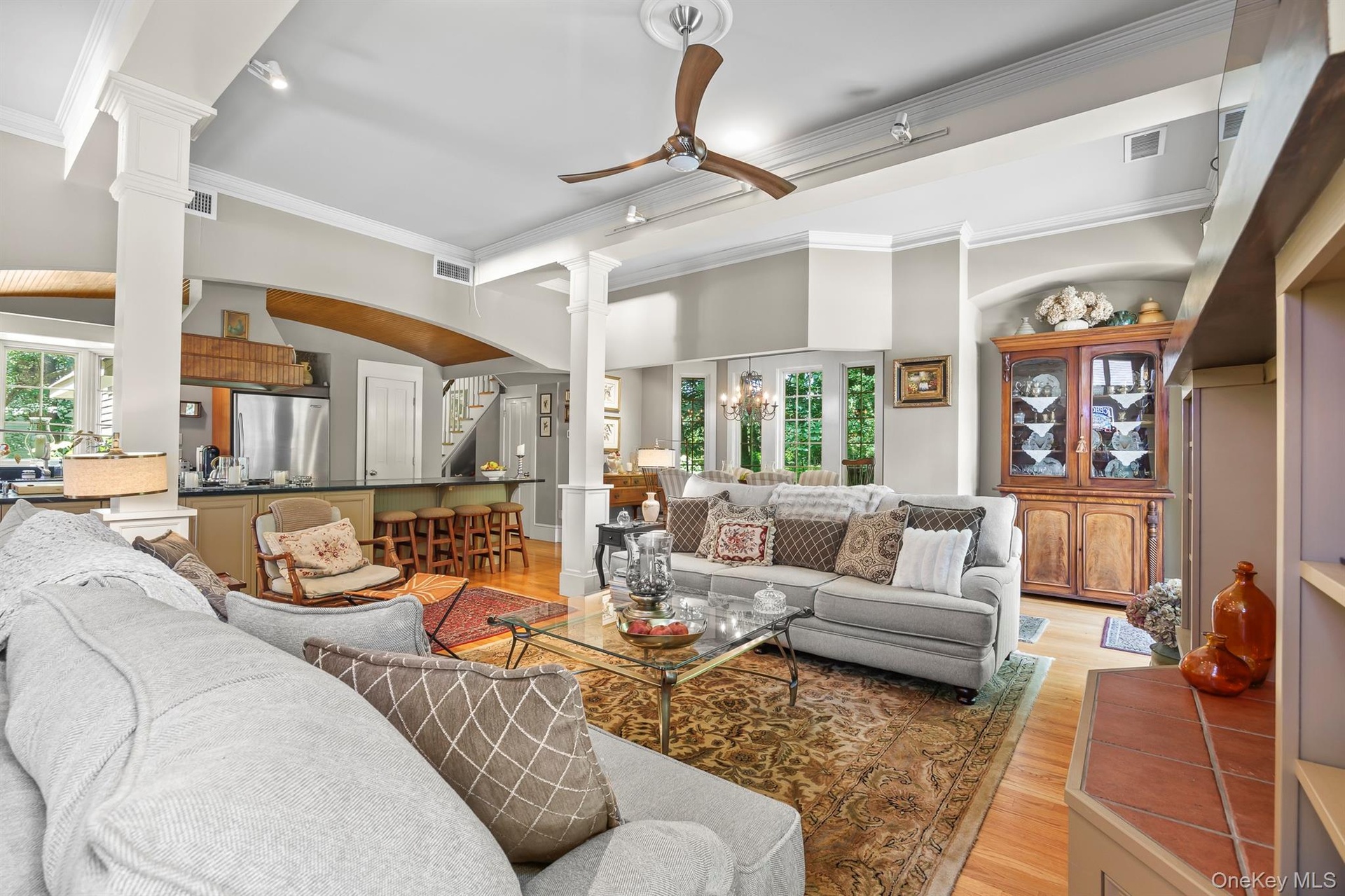 The centerpiece of the home is a stunning great room/family room