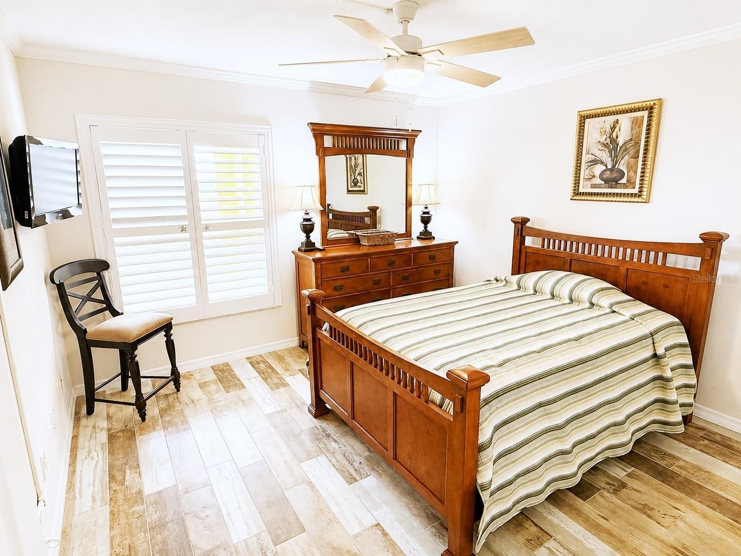 Primary Bedroom with walk-in closet. Views!