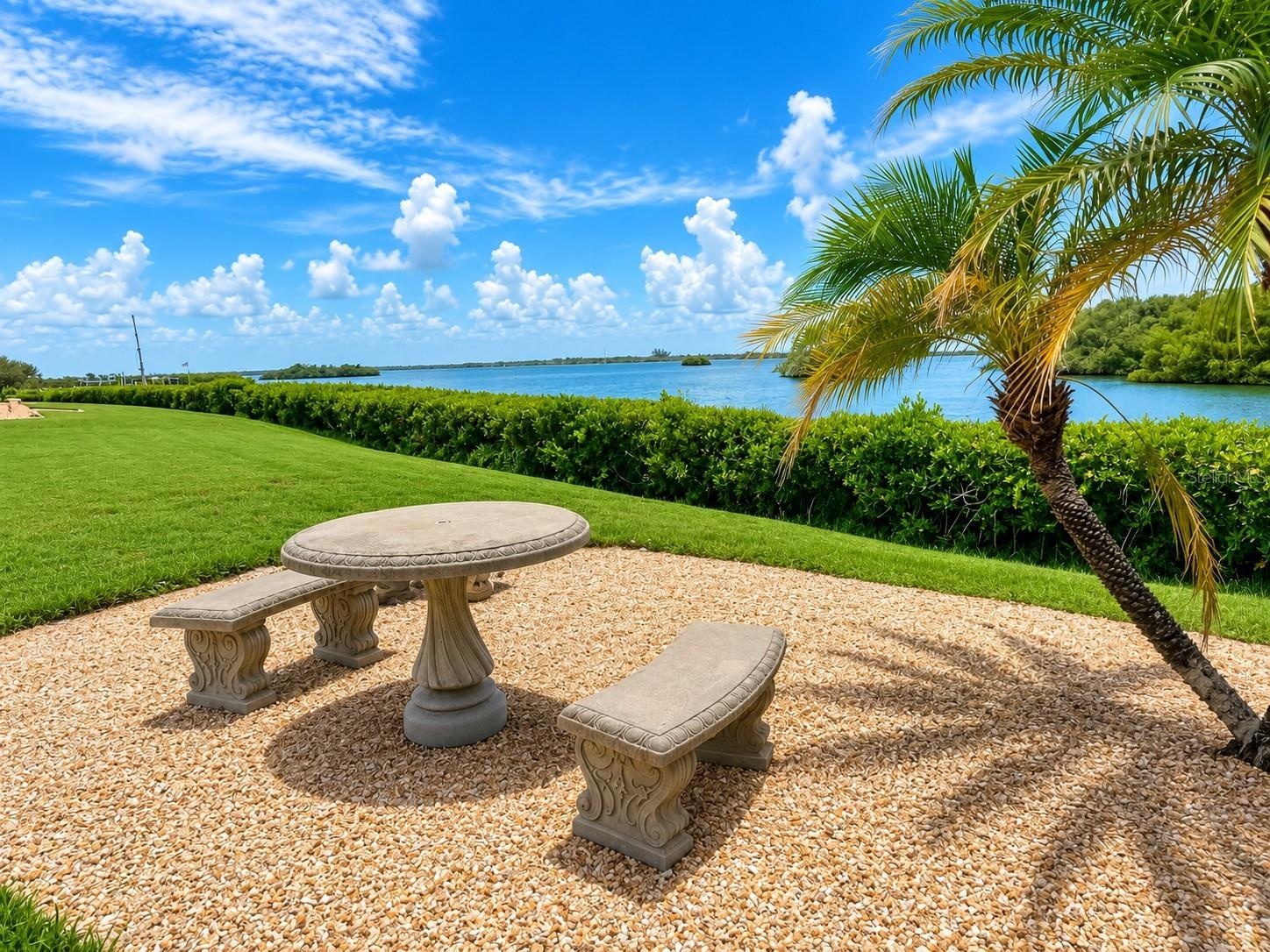 Sitting area with open water views!