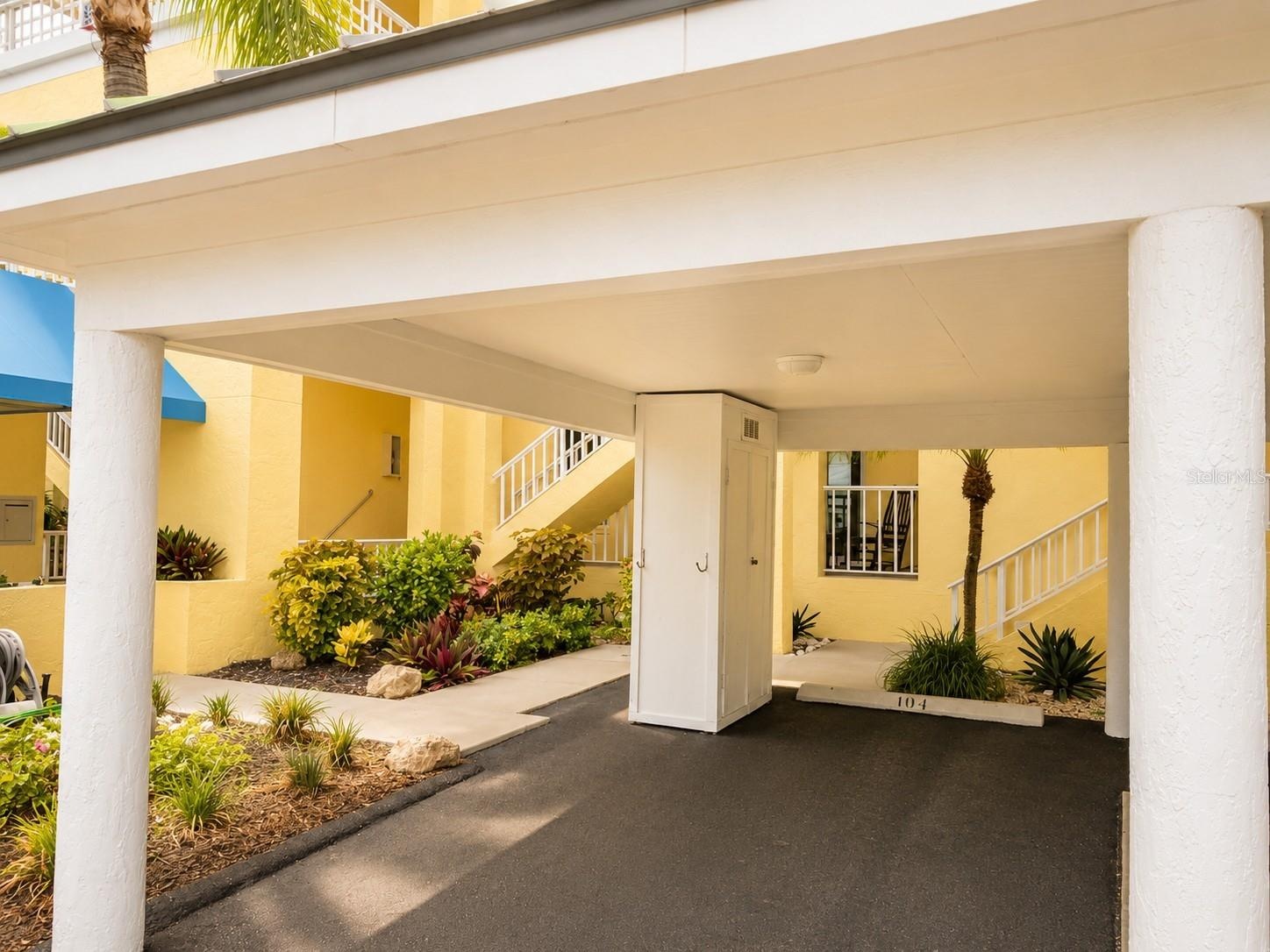 Covered carport w/storage. Guest Parking