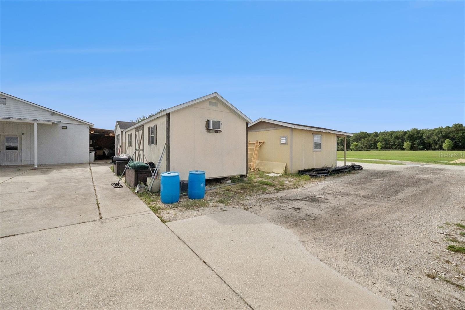Back entrance to the warehouse and office
