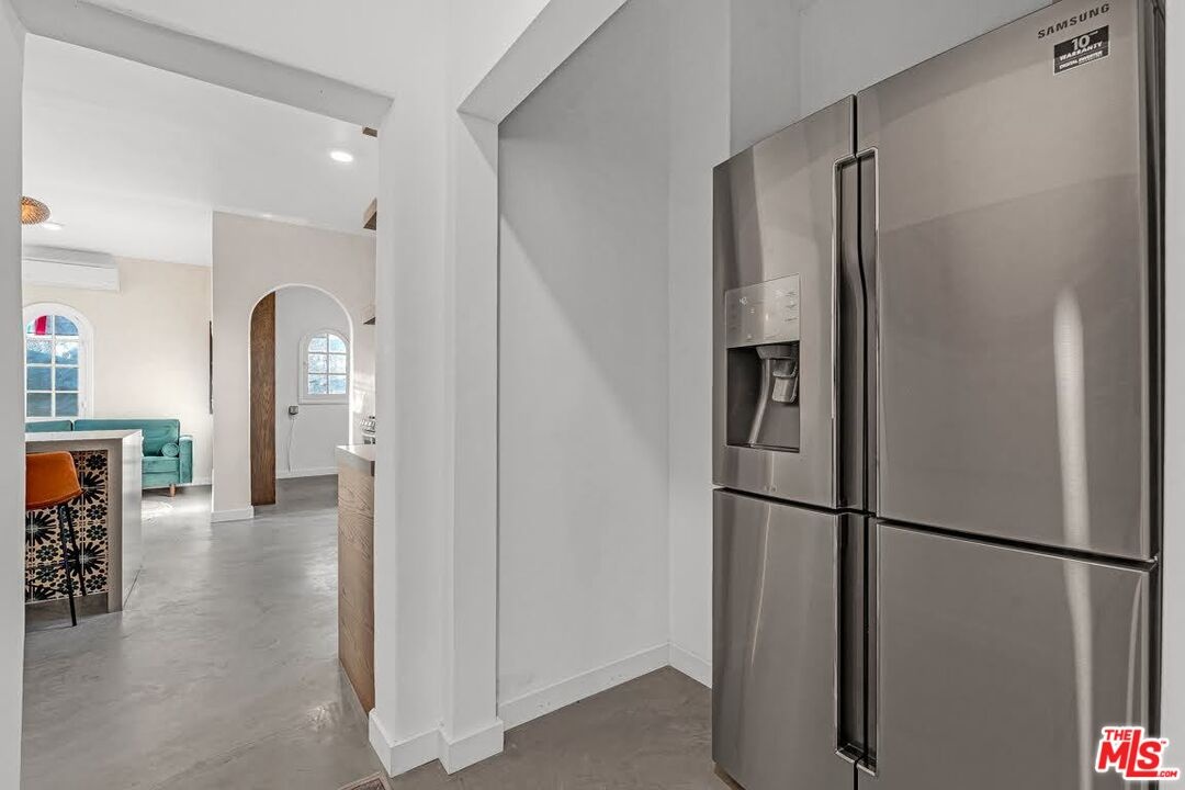 Hallway adjacent to kitchen