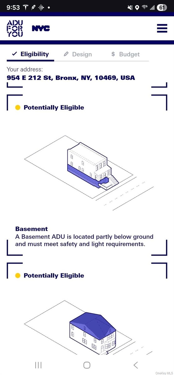 Ground Floor is ADU Eligible.