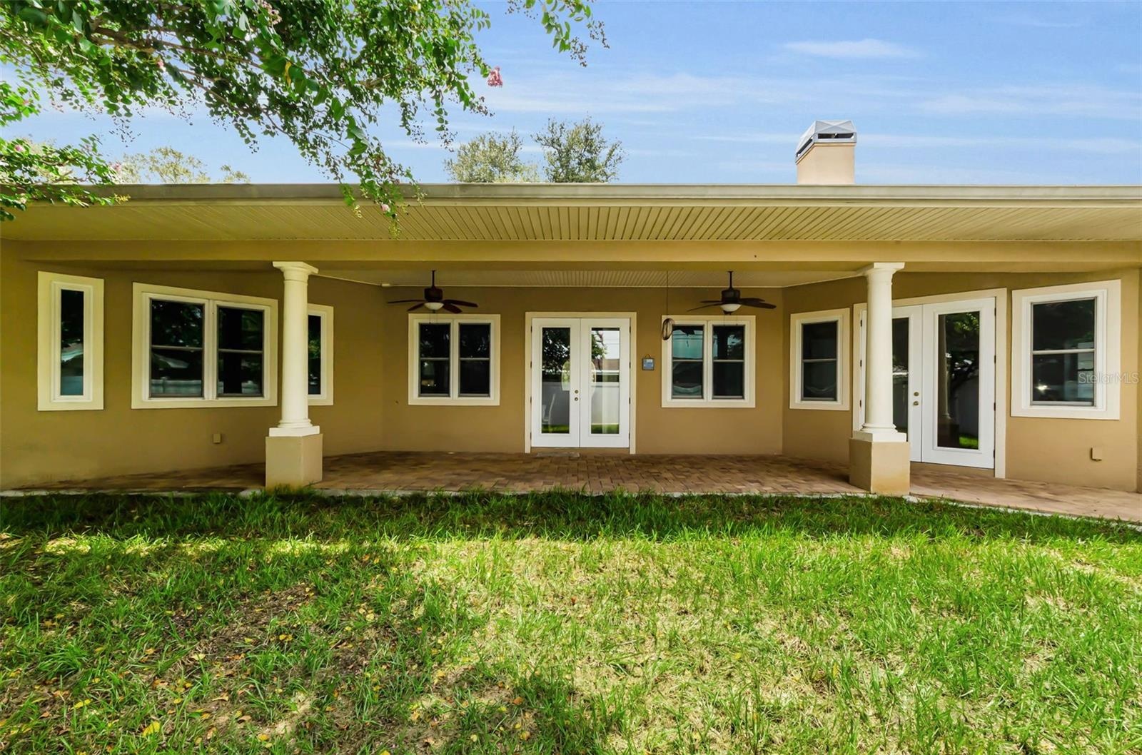 The grand back porch, almost 40 ft long!