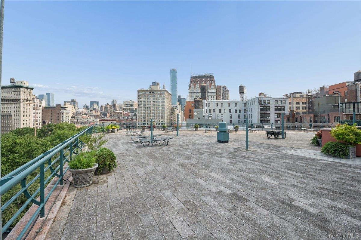 From roof top deck