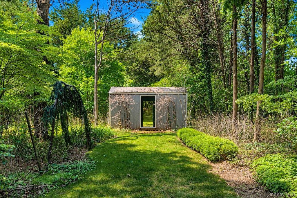 Mirror reflecting the journey through the gardens