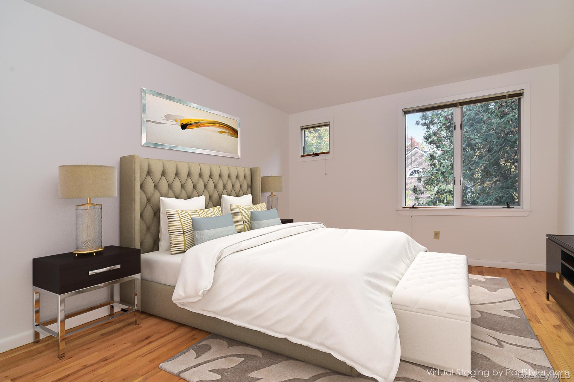 Virtually staged Third Bedroom
