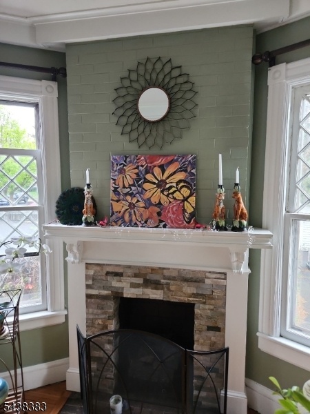 Dining room fireplace