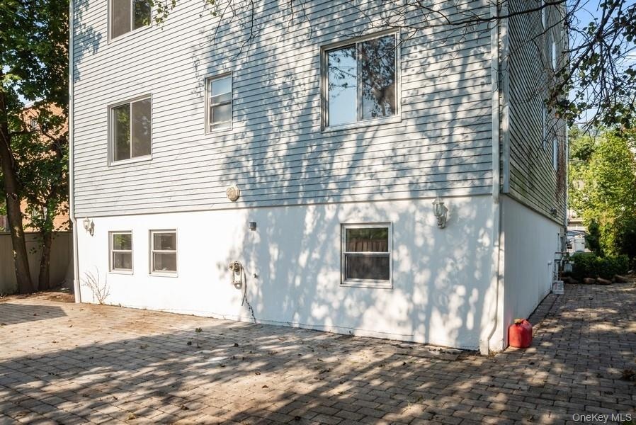Backyard paved patio