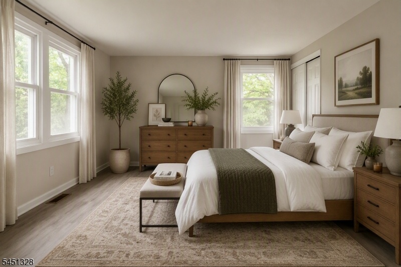 Virtually Staged Primary Bed