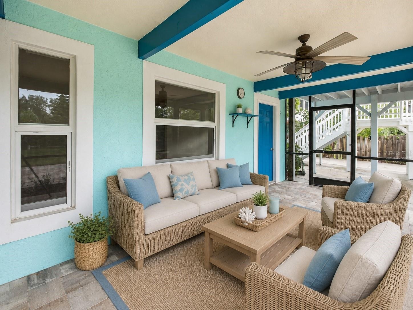 Virtually Staged Back porch