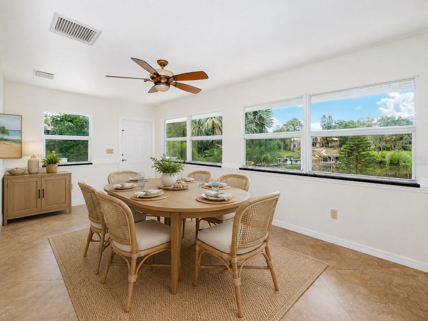 Virtually Staged dining room