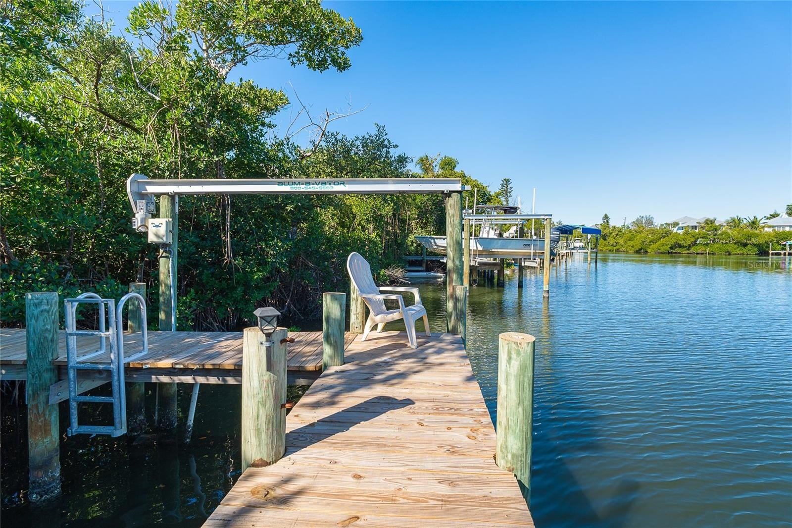 Dock and Water View.