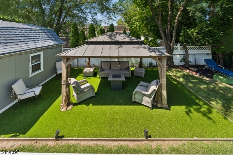 Backyard pergola