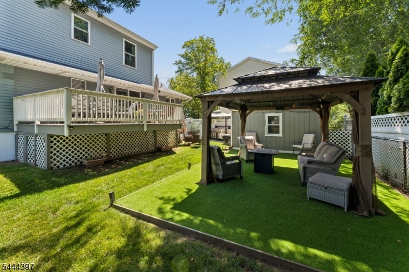 Backyard pergola