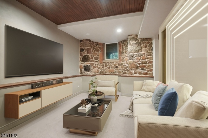 Media Room- virtually staged