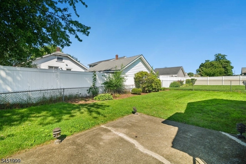 Fenced back yard