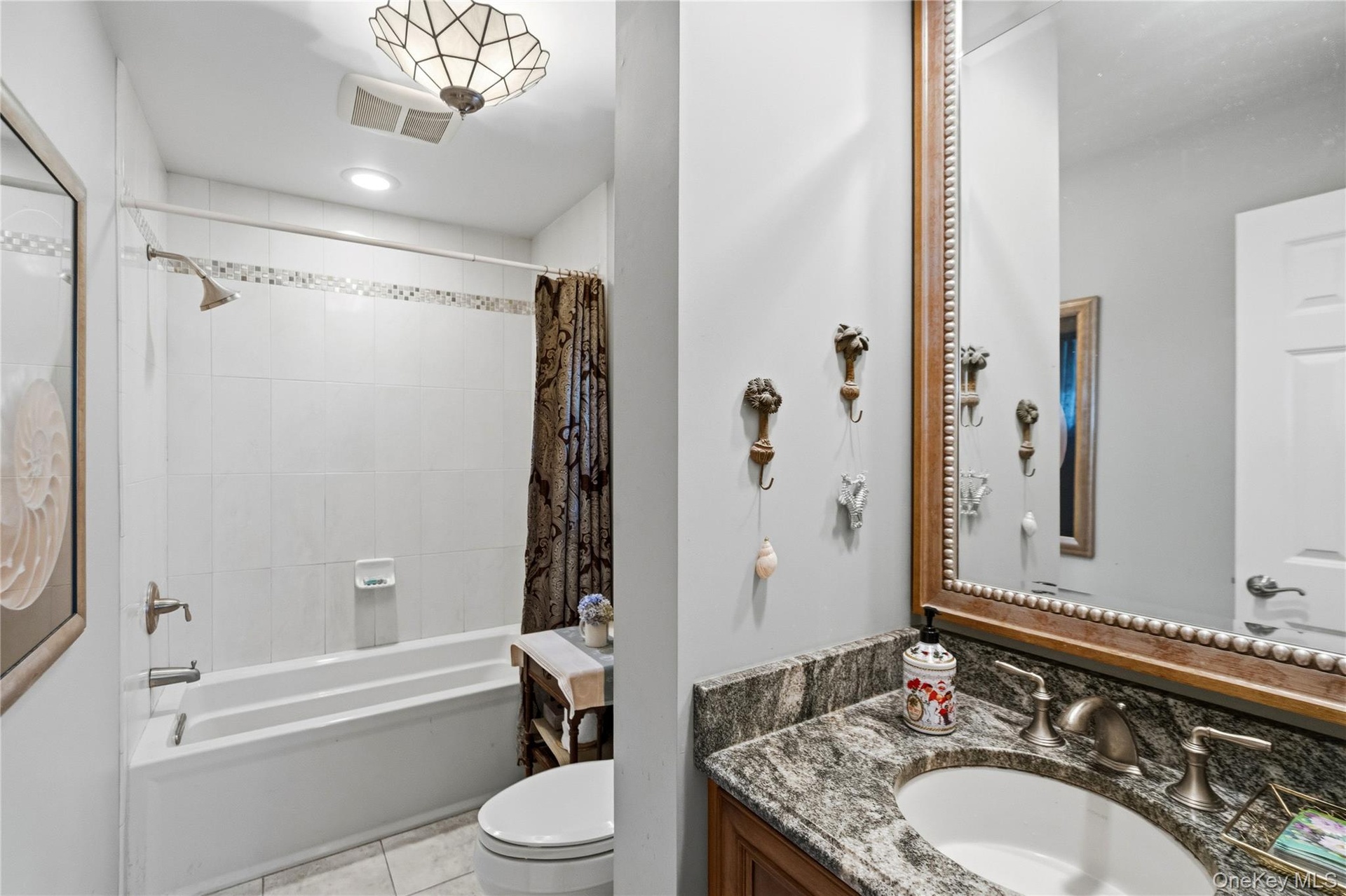 Full Bath on 1st Floor with Radiant Heated Floor and Tub