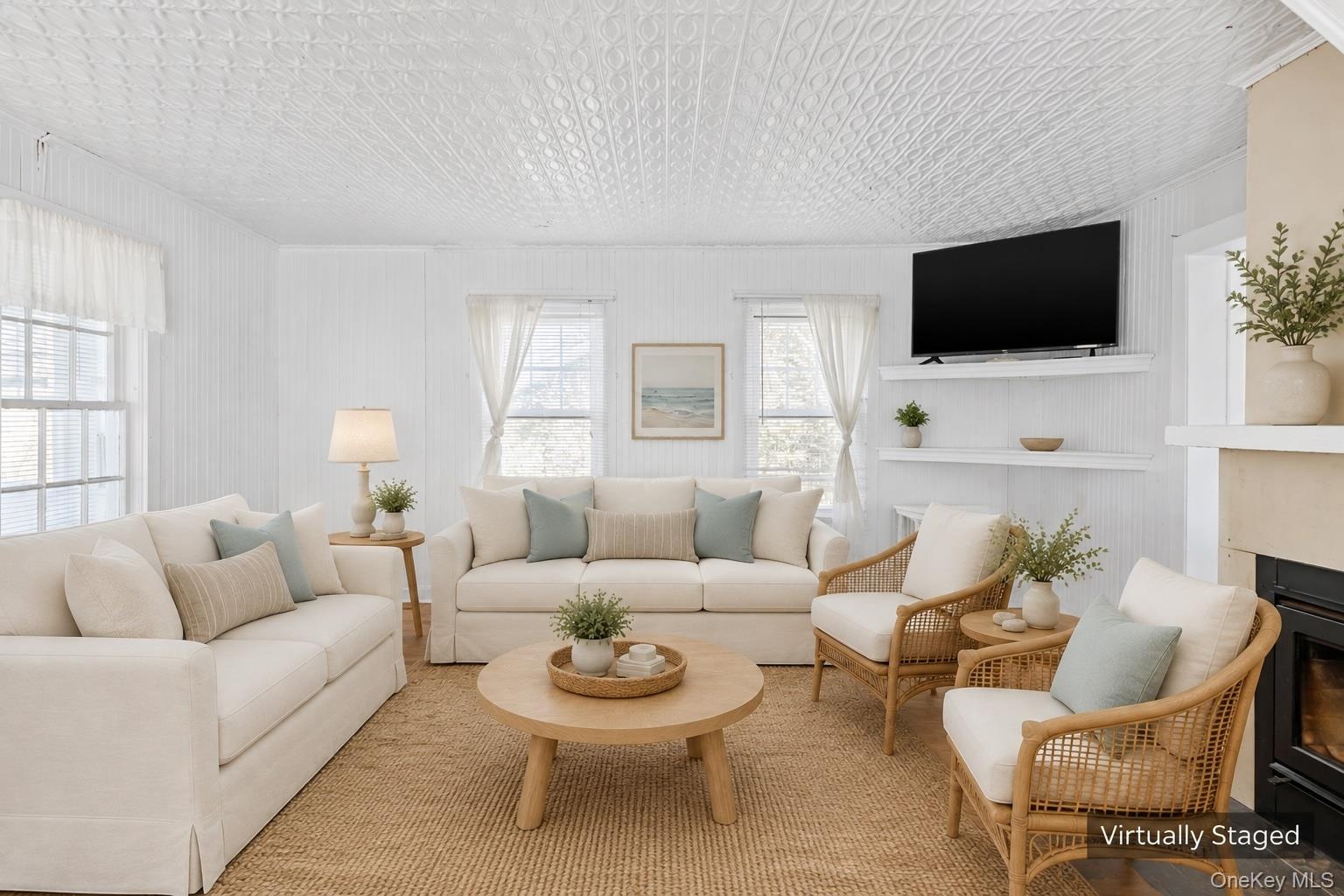 Virtually Staged Living Room