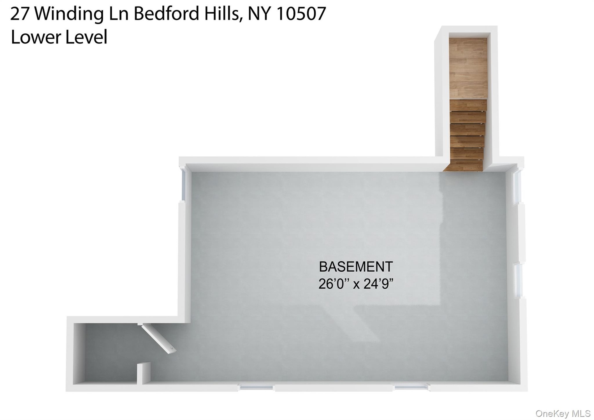 3D Floor Plan of Lower Level
