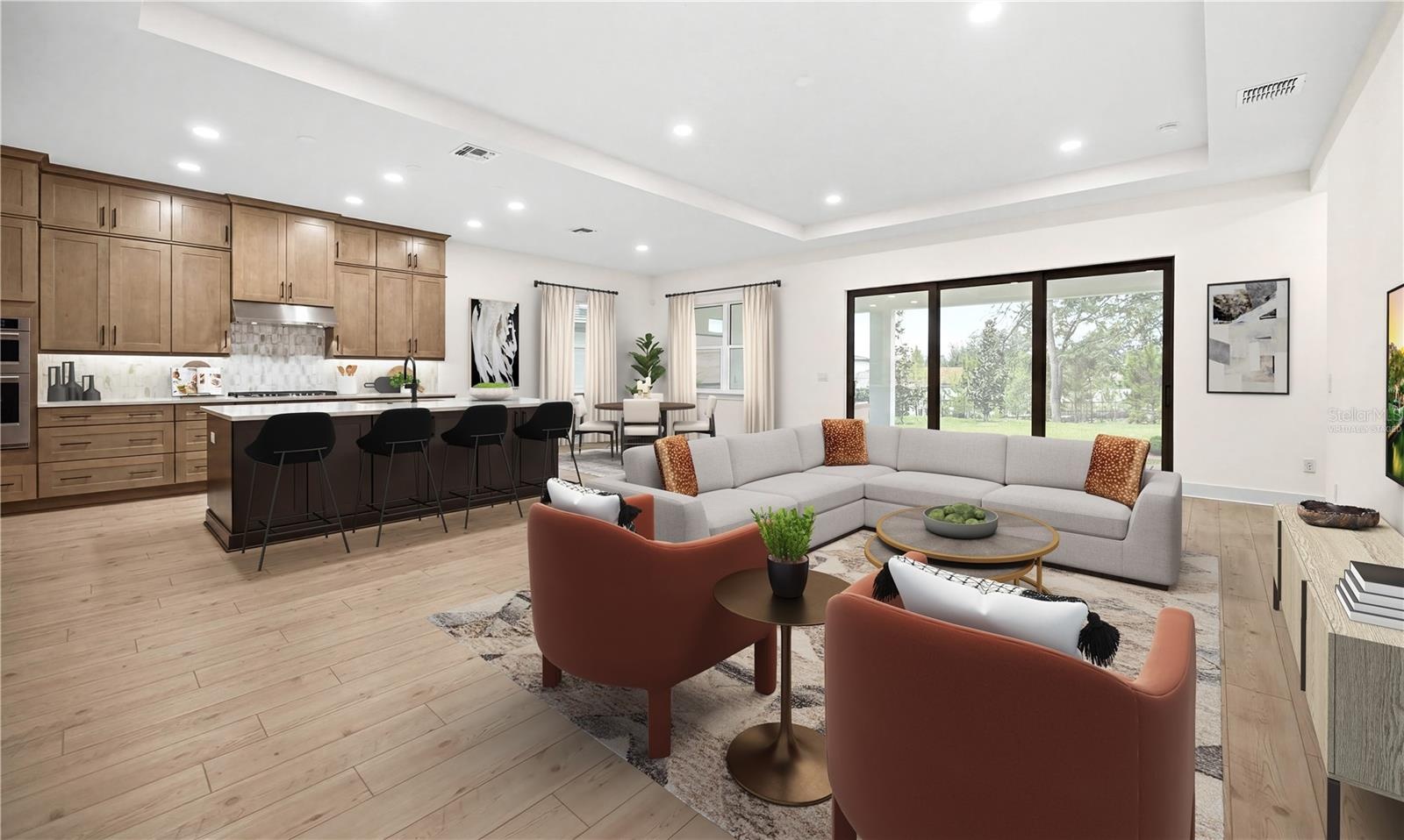 Great Room. Virtually staged.