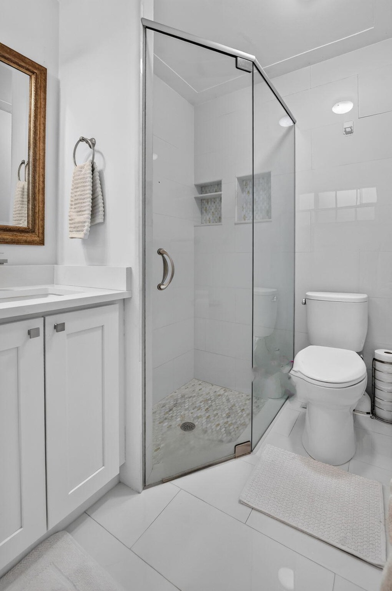 PRIMARY ENSUITE BATHROOM: water saving eco friendly TOTO toilet and large shower
